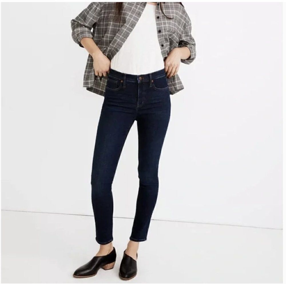 Madewell 9" Mid-Rise Skinny Jeans Womens 27 Dark Wash Orland Wash MA938